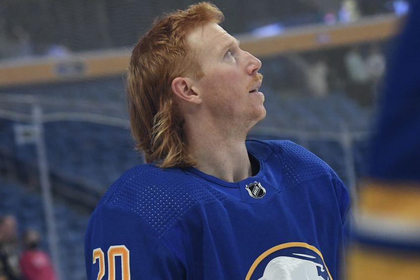 Cody Eakin of the Buffalo Sabres warms up before the 2022 Tim Hortons  News Photo - Getty Images