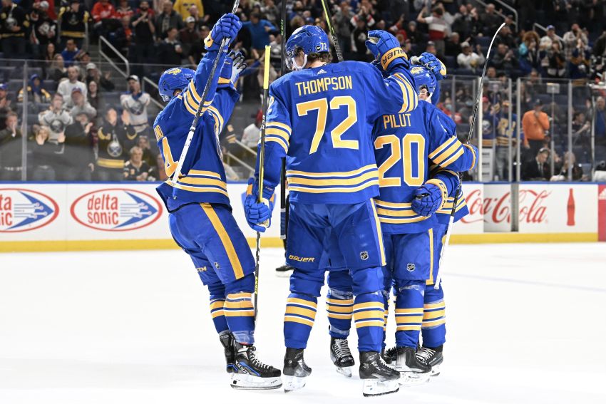 Tage Thompson ties Sabres record with 5 goals vs. Blue Jackets 